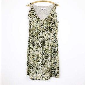 Ann Taylor loft Women’s size 12 green ruffle dress